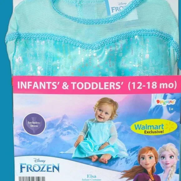 DISNEY PRINCESS FROZEN ELSA Fancy Dress Costume BABY GIRL SIZE 12-18 MONTHS NEW - Picture 8 of 9